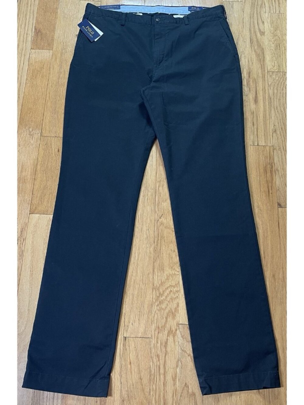 Polo Ralph Lauren Chino Stretch Classic Fit Black Pants, Men’s 40Tx38 - NWT $125